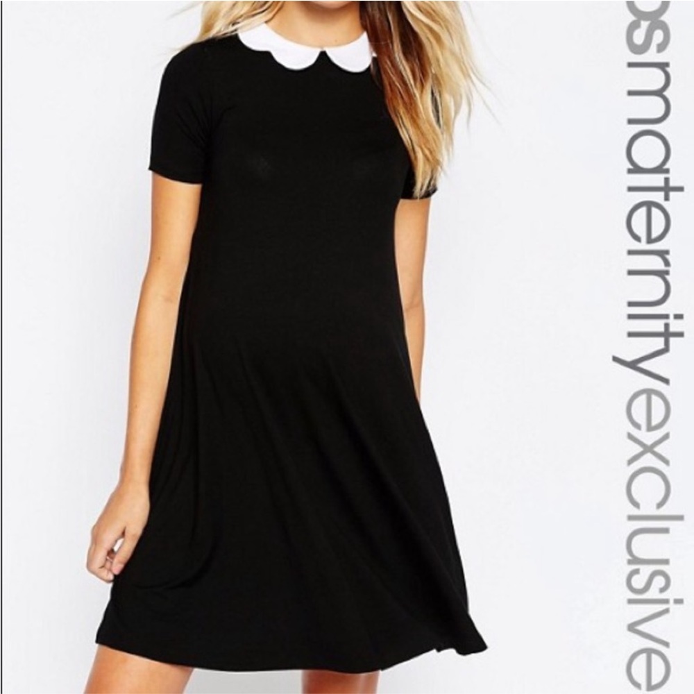 New NWT ASOS Maternity black dress size 16